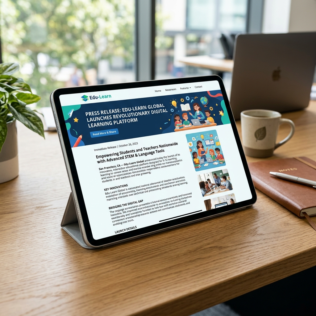 Digital Press Release Mockup